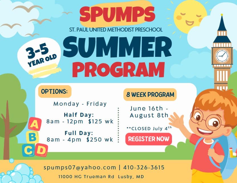A graphic announcing the SPUMPS summer program from 16 June to 08 August.